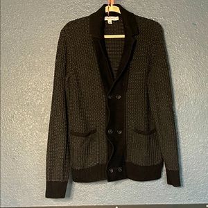Men cable knit double breasted cardigans by Calvin Klein